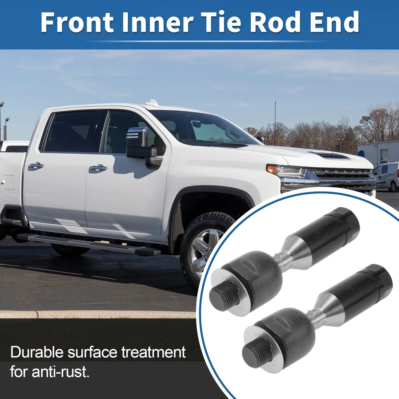 2 Pcs Front Inner Tie Rod End Links for Isuzu Ascender (2003–2008) EV80965