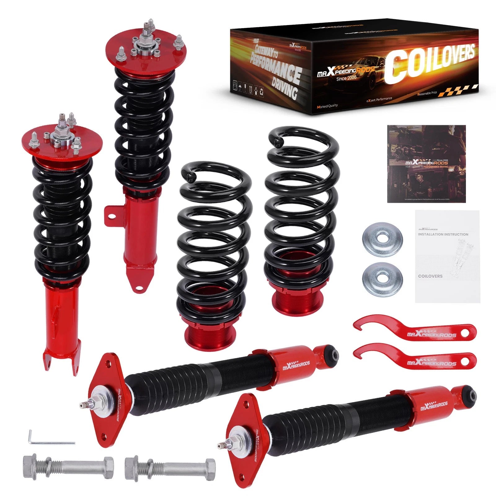 Coilover Lowering Kit w/ 24-Step Damping for Dodge Charger (2006–2010)