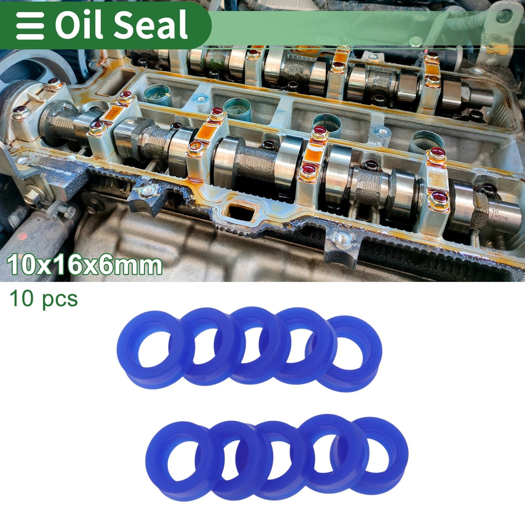 Set of 10 Oil Seal Rotary Shaft Seal 10x16x6mm High Pressure