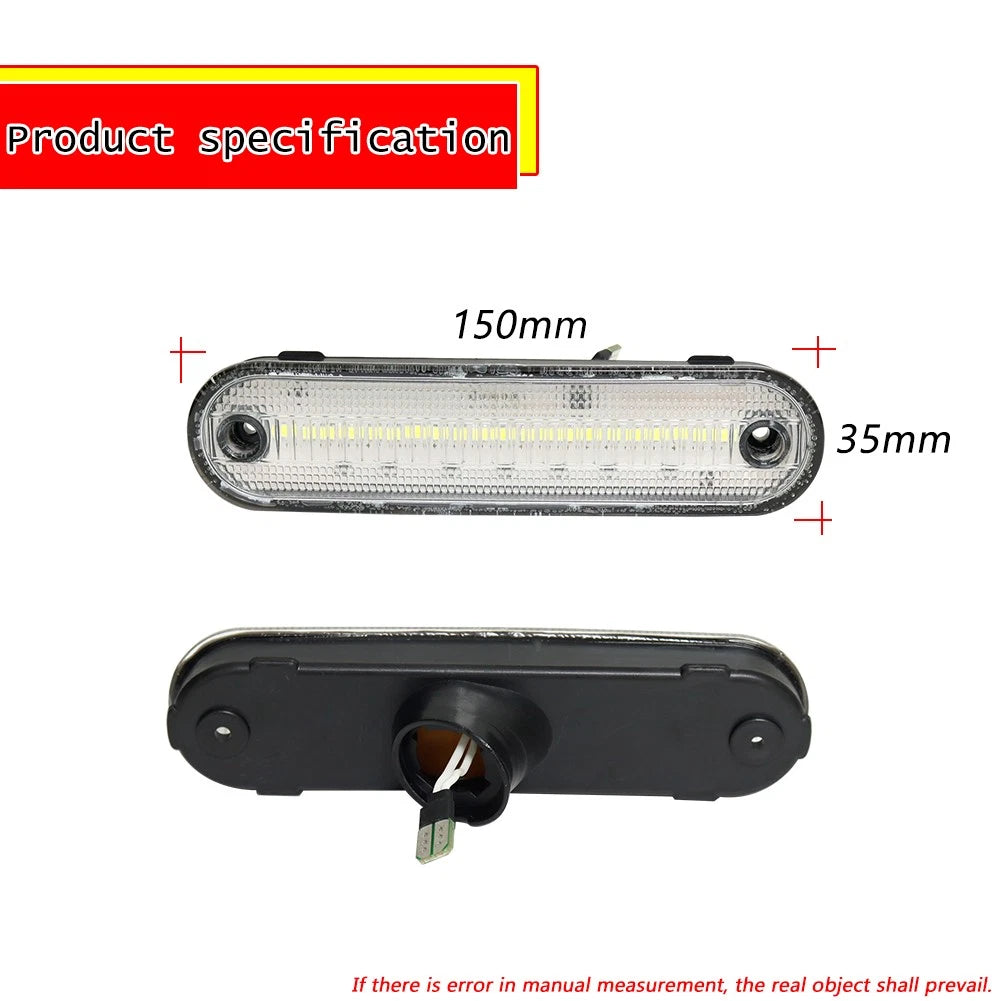 Set of 2 Clear Red LED Side Marker Signal Lights for Mazda Miata MX-5
