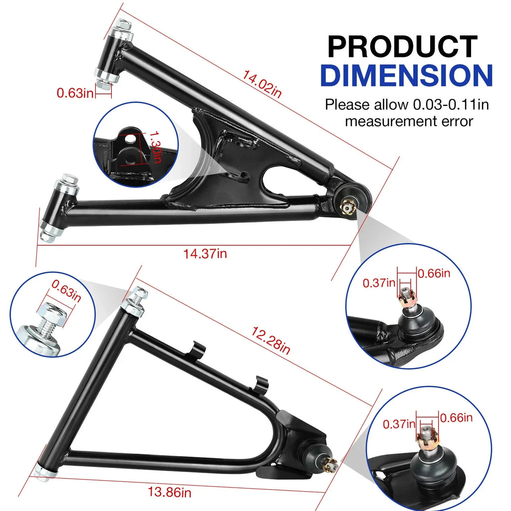 2 x Front Upper & Lower Control A-Arms for Yamaha Banshee (1987–2006)