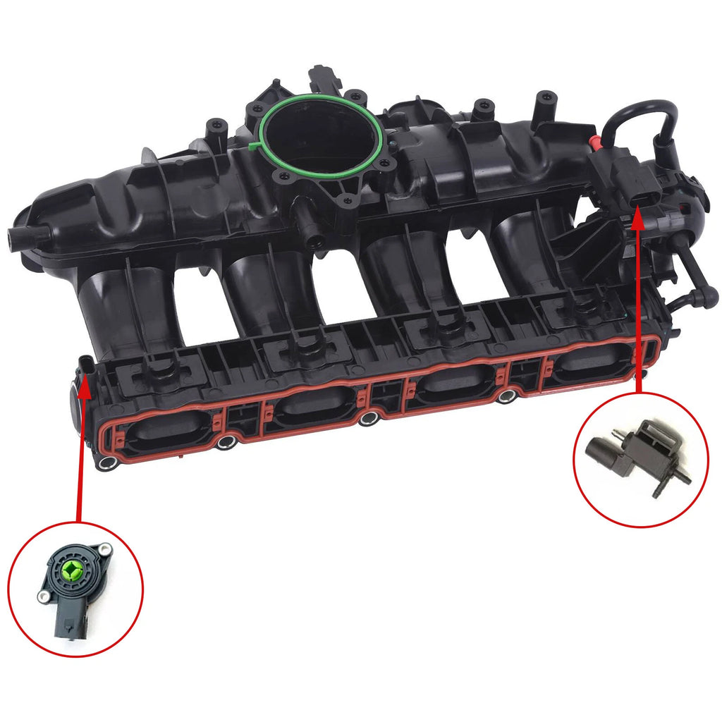 Intake Manifold with Sensor & Solenoid Valve for VW CC Tiguan (2009–2017)
