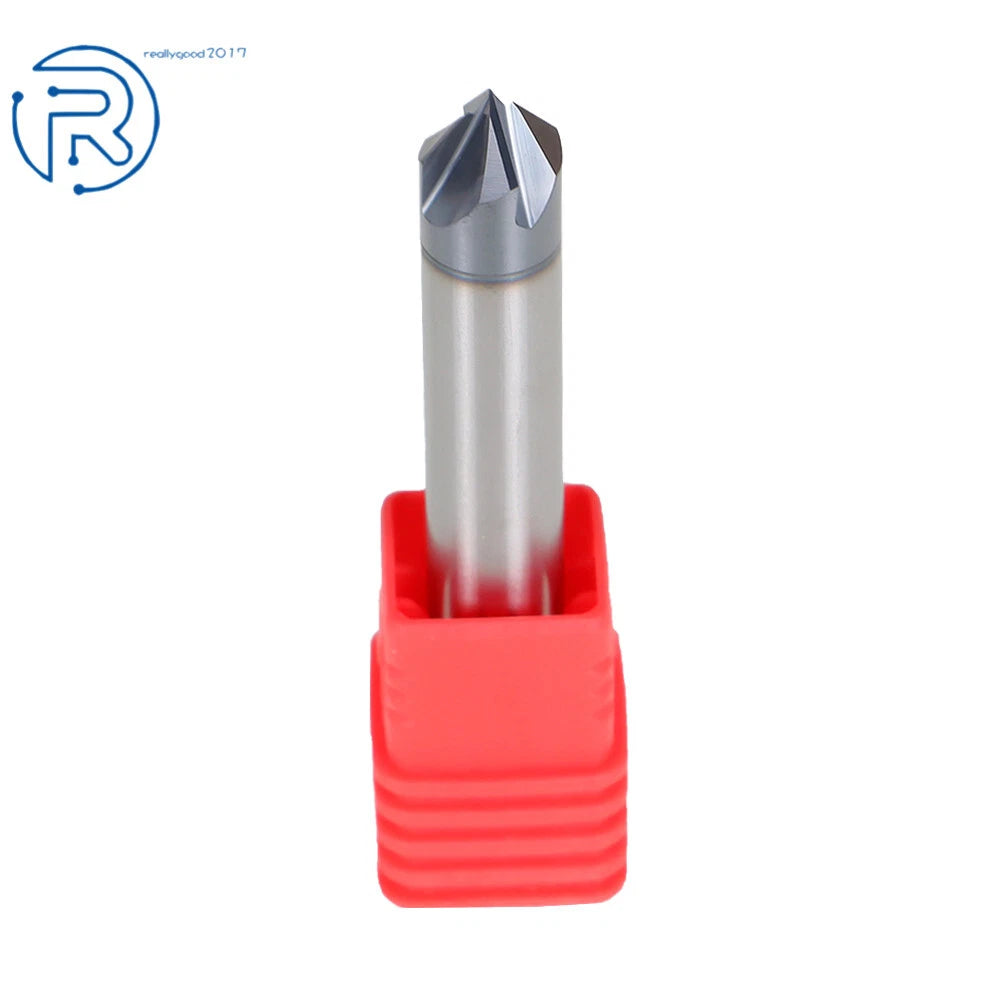 Set of 5 Carbide Chamfer Mills 3/8" 90 Degree Double End TIALN Coated