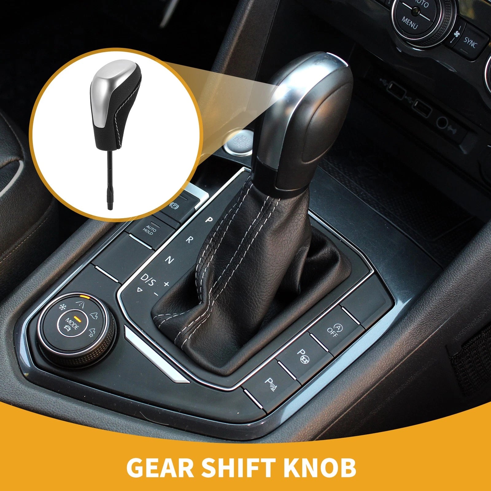 Automatic Gear Shifter Knob for BMW 318i (1997–1998) Plastic Faux Leather Black
