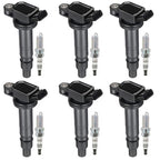 6x Ignition Coils + 6x Spark Plugs for Toyota Tacoma Tundra 4Runner FJ Cruiser (2005–2023)