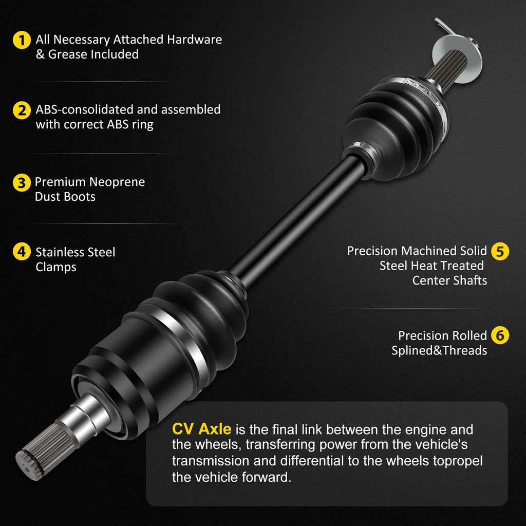 2X Front CV Axle Shaft Assembly for Suzuki King Quad 400 (2008–2021)