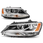 Pair Chrome Housing Amber Corner Headlight/Lamp for VW Jetta Mk6 (2011–2018)