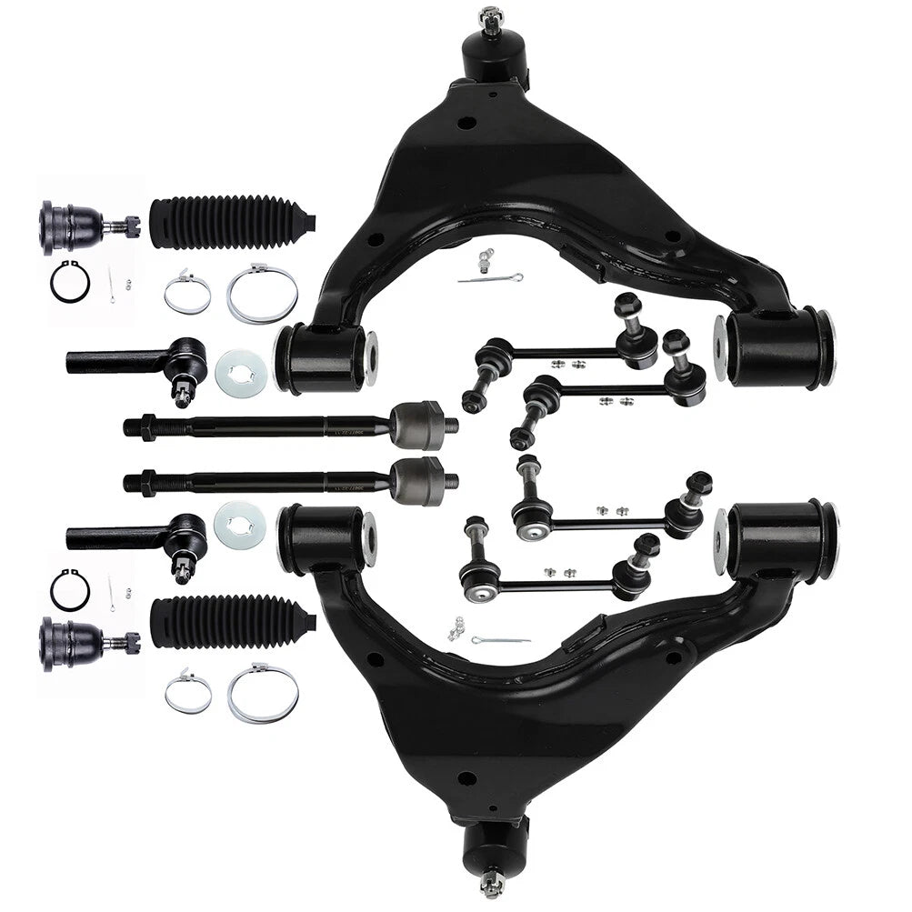 Set of 14 Front Control Arm Tie Rod End Sway Bar for Toyota Tacoma (2005–2015)