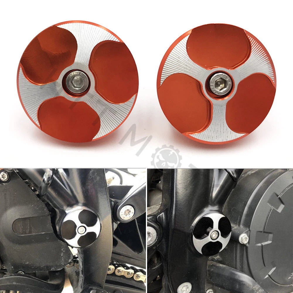 2X Frame Hole Insert Cover Cap Plug Kit for KTM 1290 Super Adventure (2015–2018)