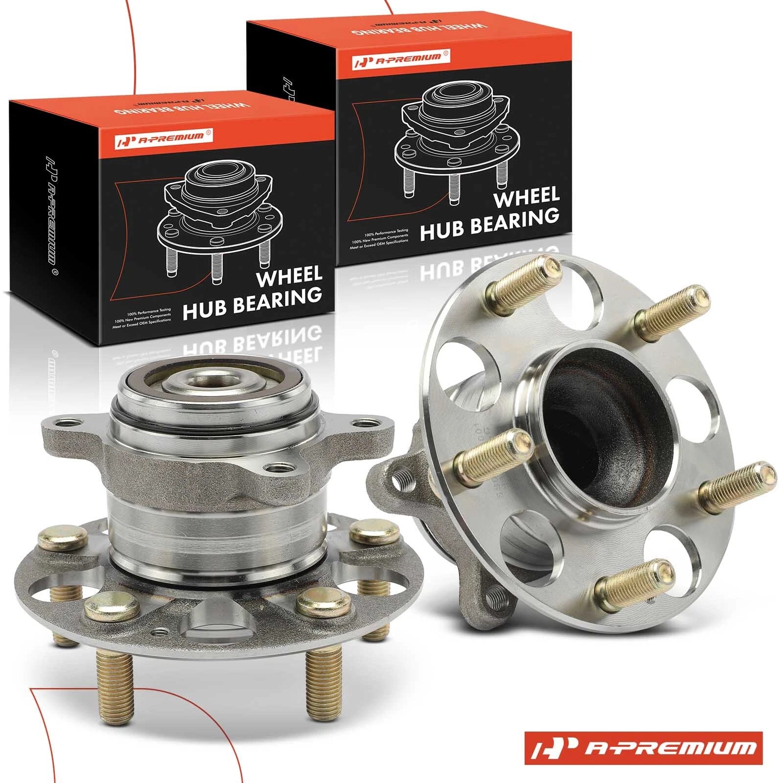 2X Rear Wheel Hub & Bearing Assembly w/ ABS for Honda Civic (2013–2015)