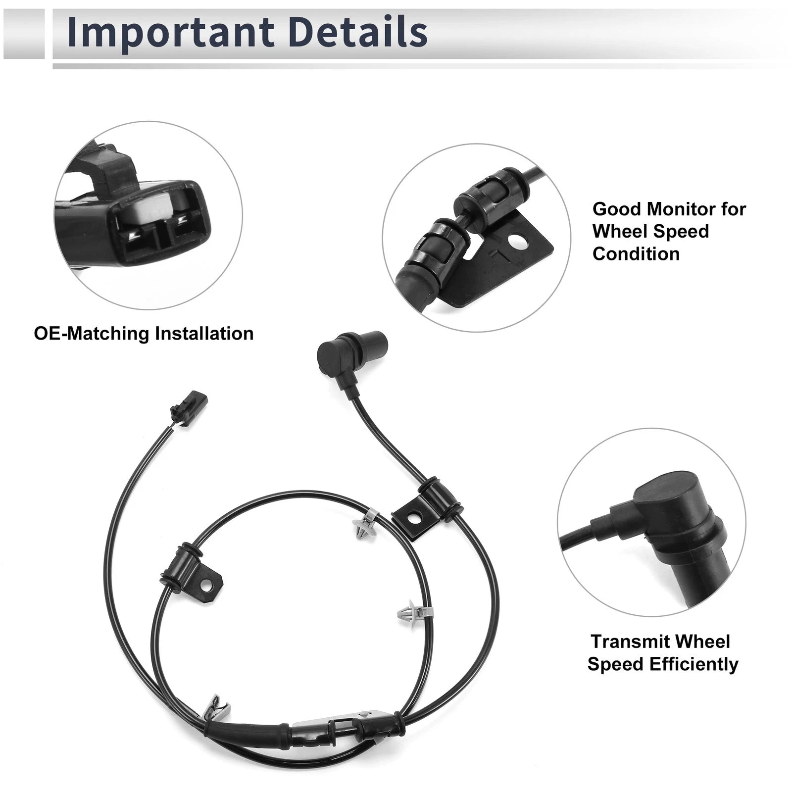 ABS Wheel Speed Sensor for Hyundai Elantra (No. 956702D050/956702D000)