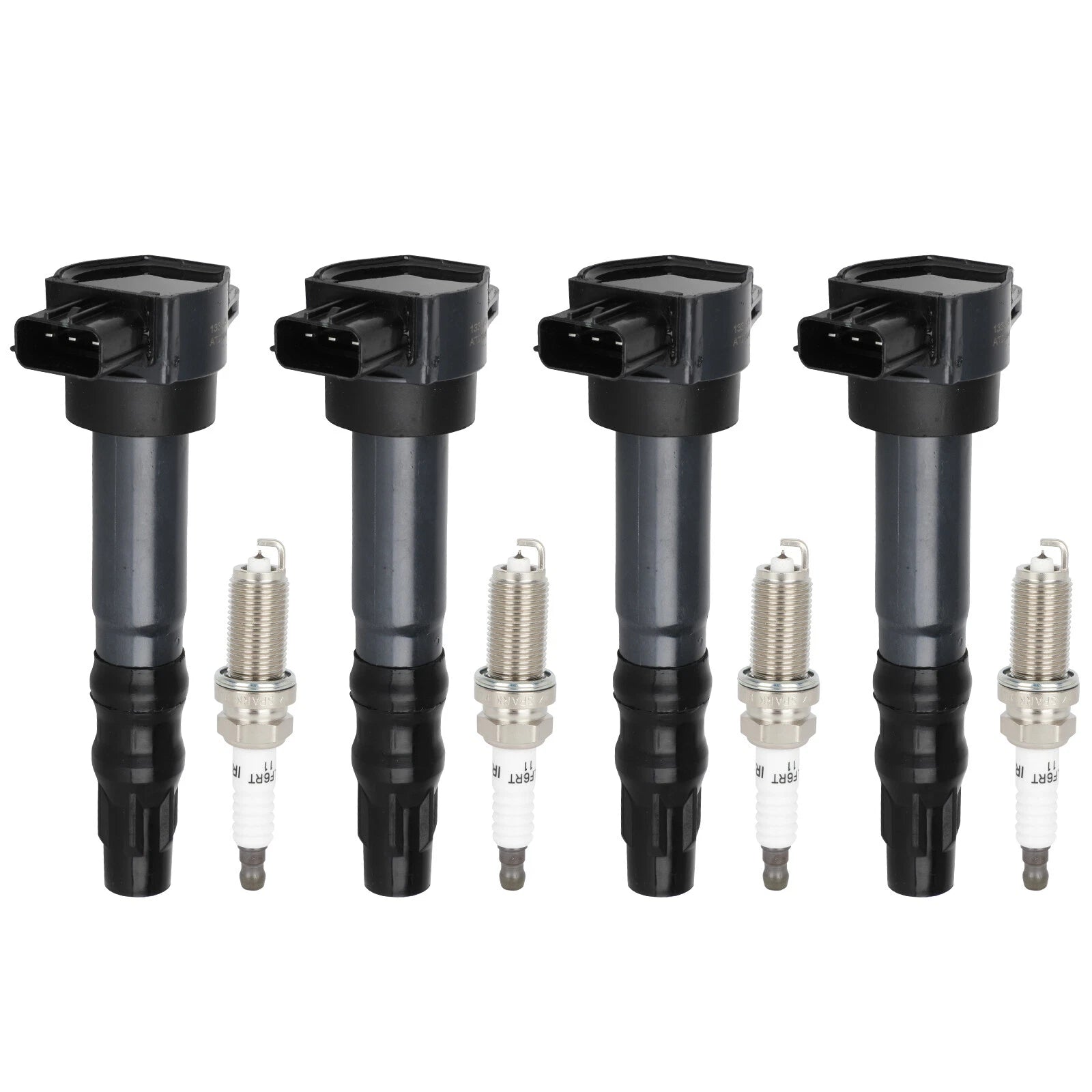 Set of 4 Ignition Coils and Spark Plugs for Mitsubishi Eclipse (2006–2012)
