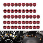 48X Red Engine Bolt Topper Caps for Harley Twin Cam Touring Road Glide Dyna