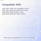 Chrome Window Package with Keyless Entry for 2008–2009 Ford Taurus