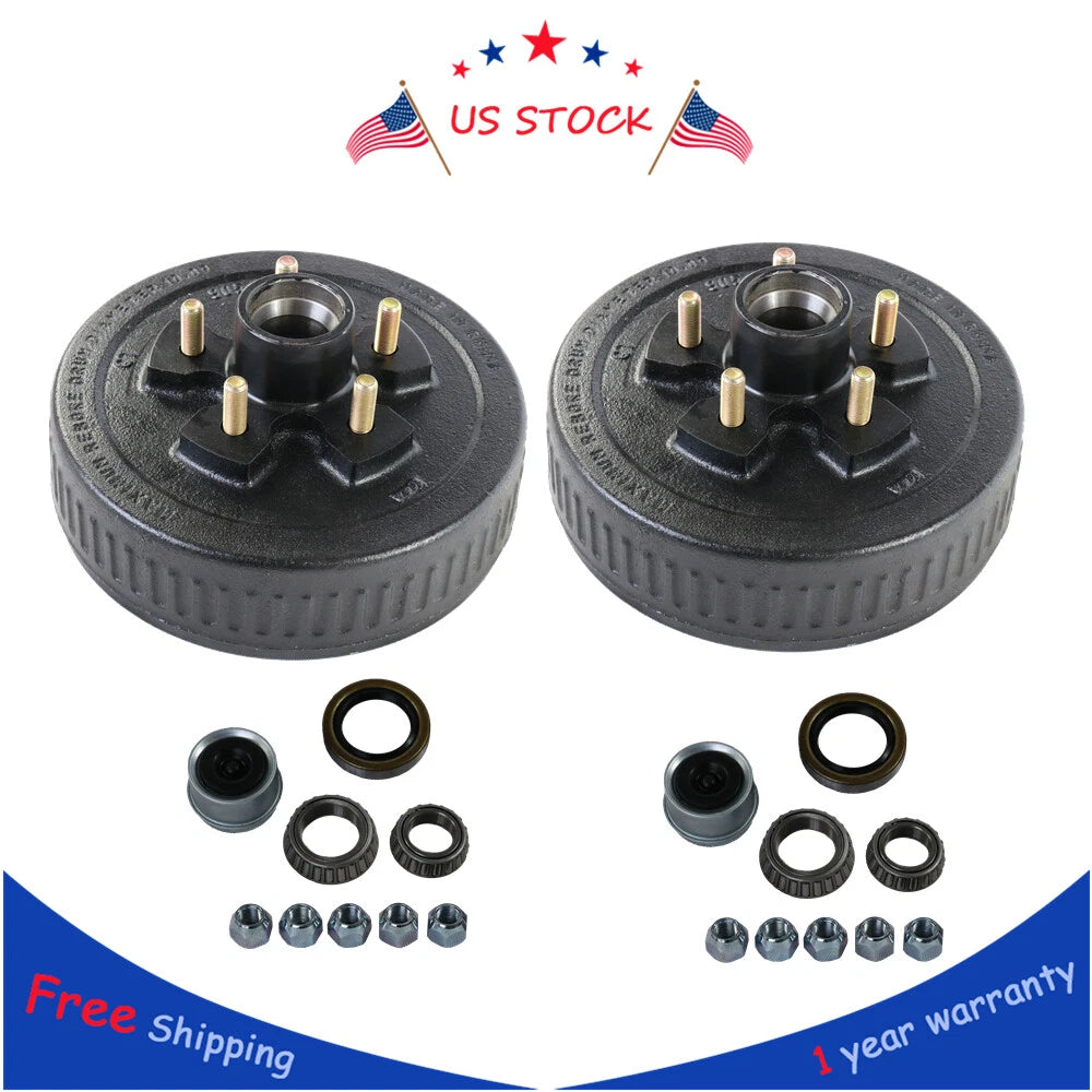 Electric Trailer Brake Hub Drums for 3500 lb Axle (5 on 5")