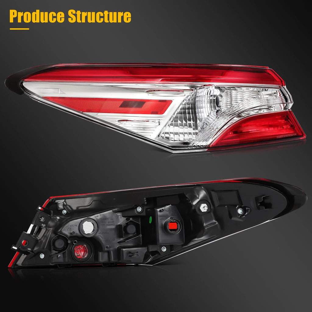 Tail Light Assembly for Toyota Camry (2018–2020) Left Driver Side Red