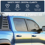 Front Passenger Right Door Window Glass for Ram 1500 (2019–2026) Tempered