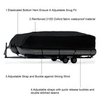Waterproof Heavy Duty Boat Cover for Pontoon (21-24ft)