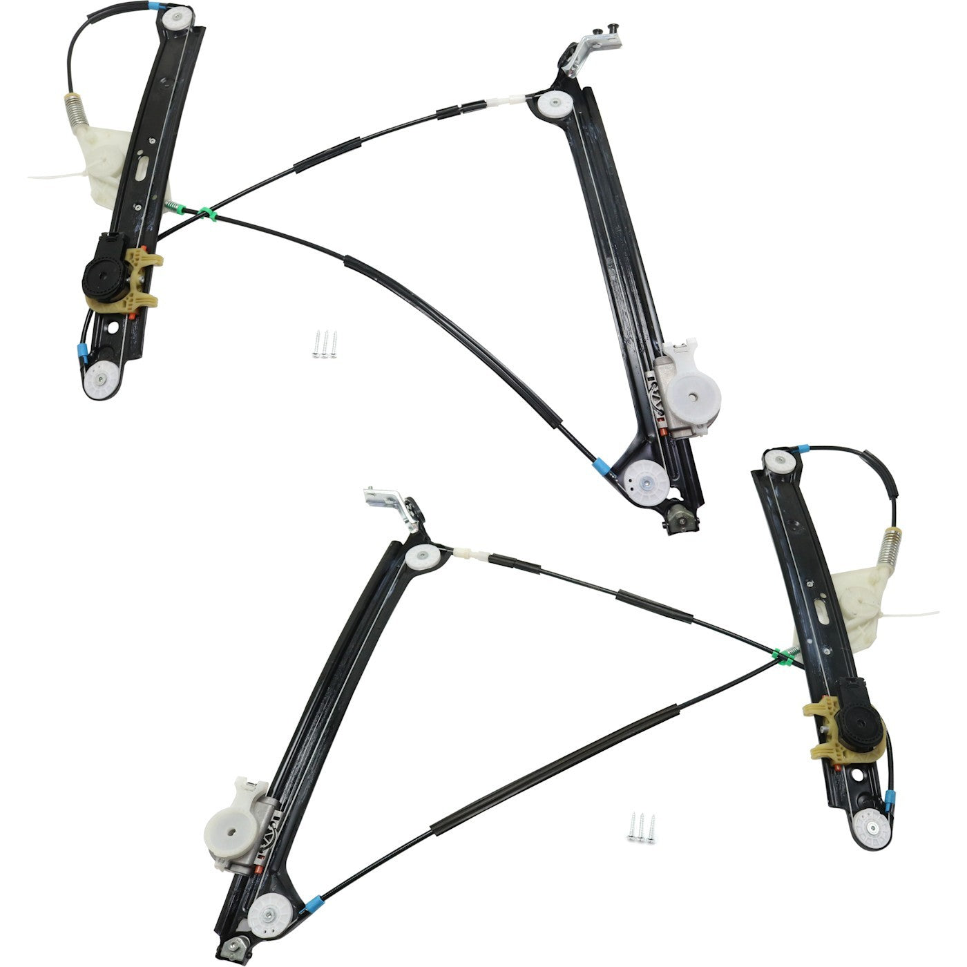 Window Regulator Set for BMW 128i (2008–2013) Front Driver & Passenger