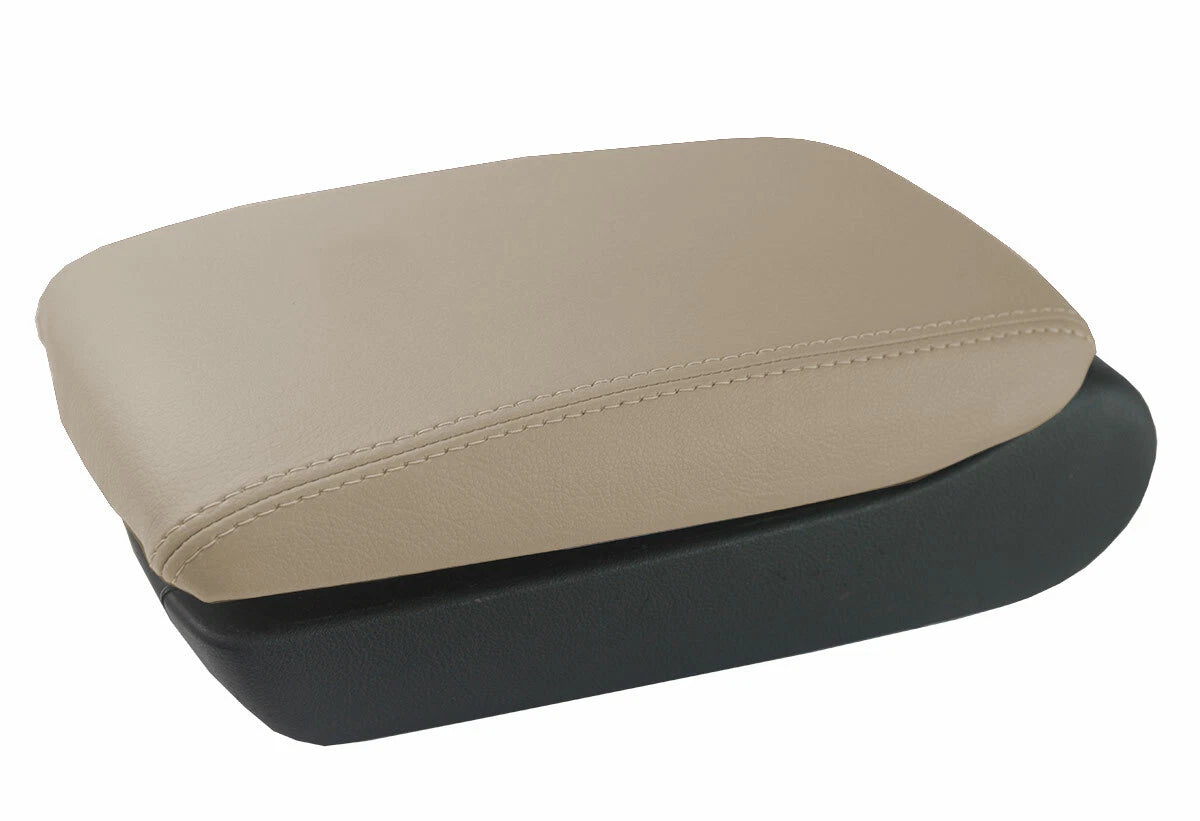 Leather Console Lid Pull Over Armrest Cover for Audi A6 (2005–2011) Beige