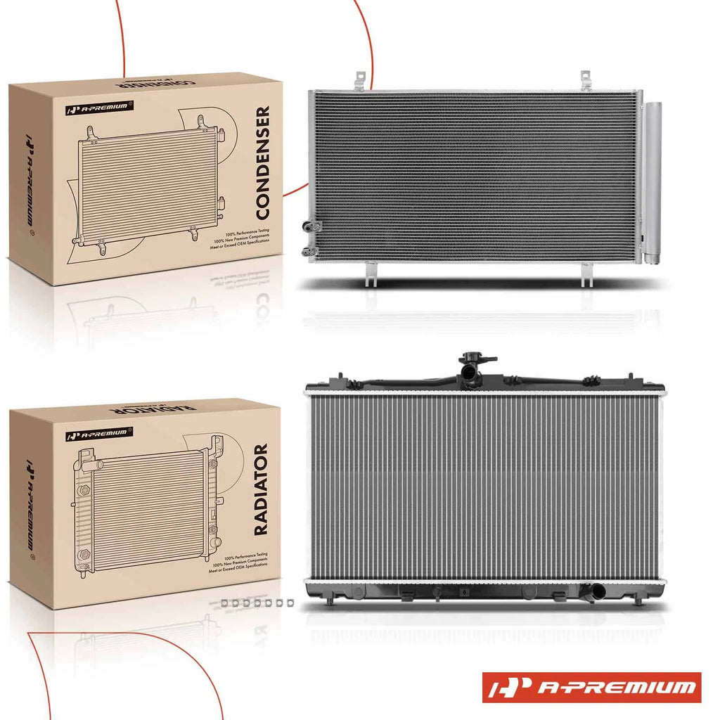 Radiator & A/C Condenser Kit with Drier & Bracket for Toyota Camry (2012-2017)