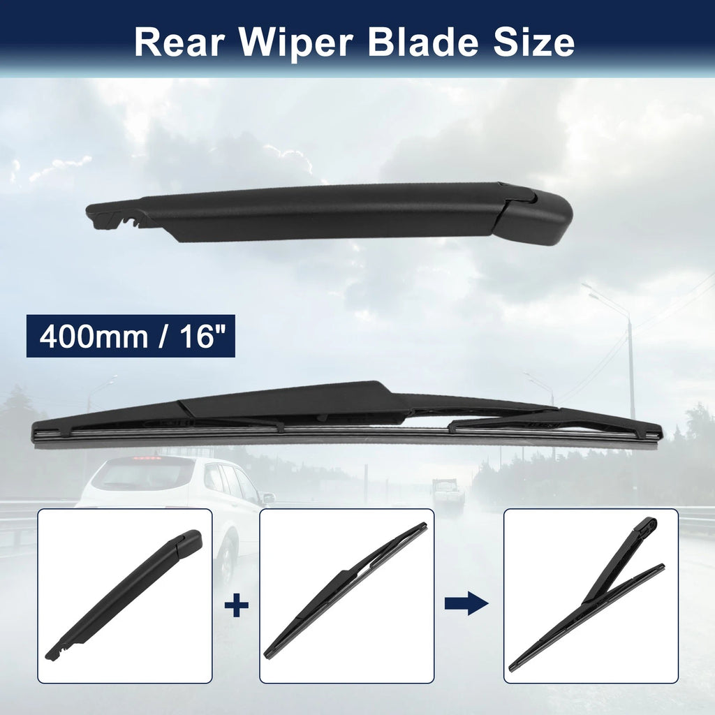 Set of 2 Rear Windshield Wiper Blade Arms for Kia Sedona (2009–2013)