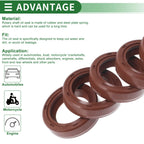 Set of 5 Oil Seal Ring FKM Rubber 20x28x7mm for Automotive Applications