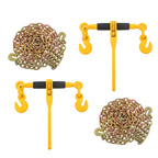 2 Pack Chain and Bundle Kit 3/8"-1/2" Ratchet Binder 12000lbs w/20ft G80 Chain