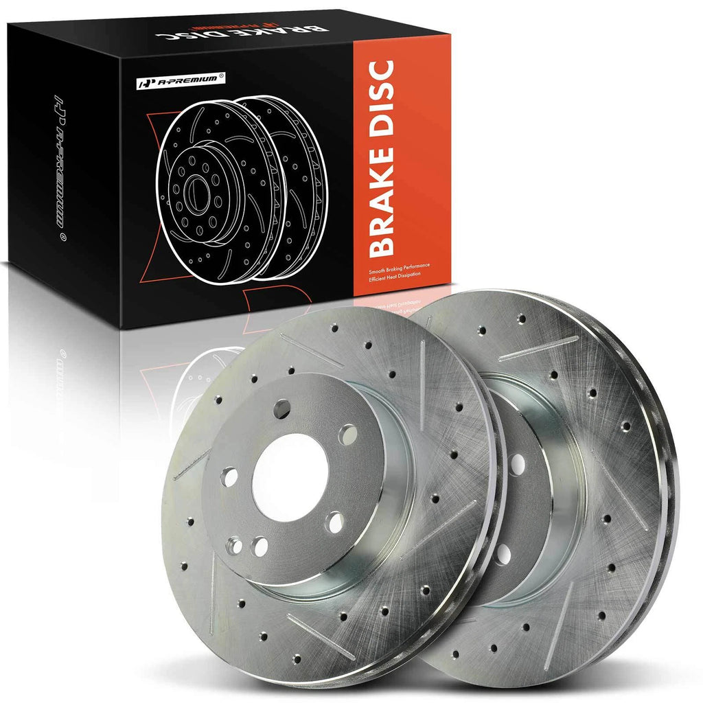 Front Side Drilled Brake Rotors for Mercedes-Benz C250 C300 (2010–2015)