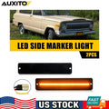 2X Front Side Marker Lights for Jeep CJ5 CJ6 CJ7 CJ8 SJ Wagoneer J10 J20 (1970–1986)
