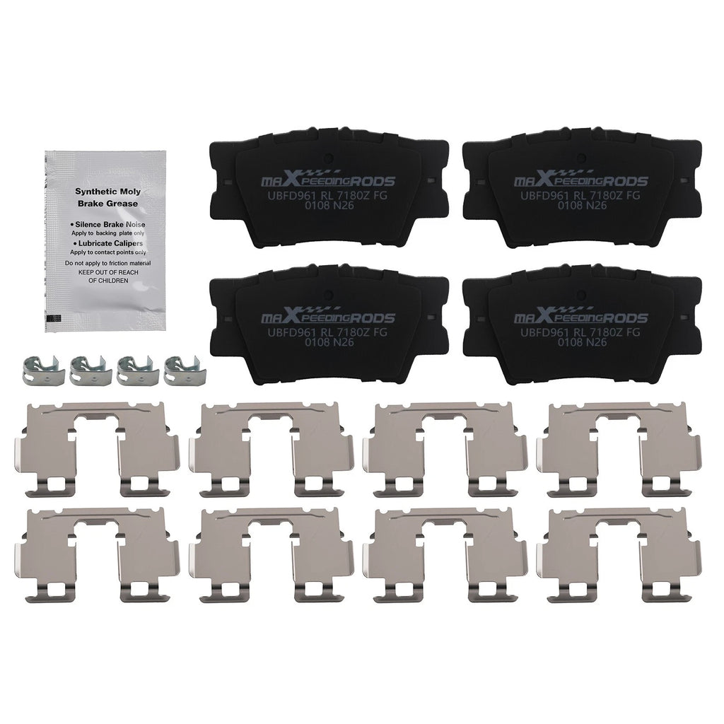 Set of 4 Rear Ceramic Brake Pads for Toyota Avalon (2008–2018), Matrix (2009–2013)