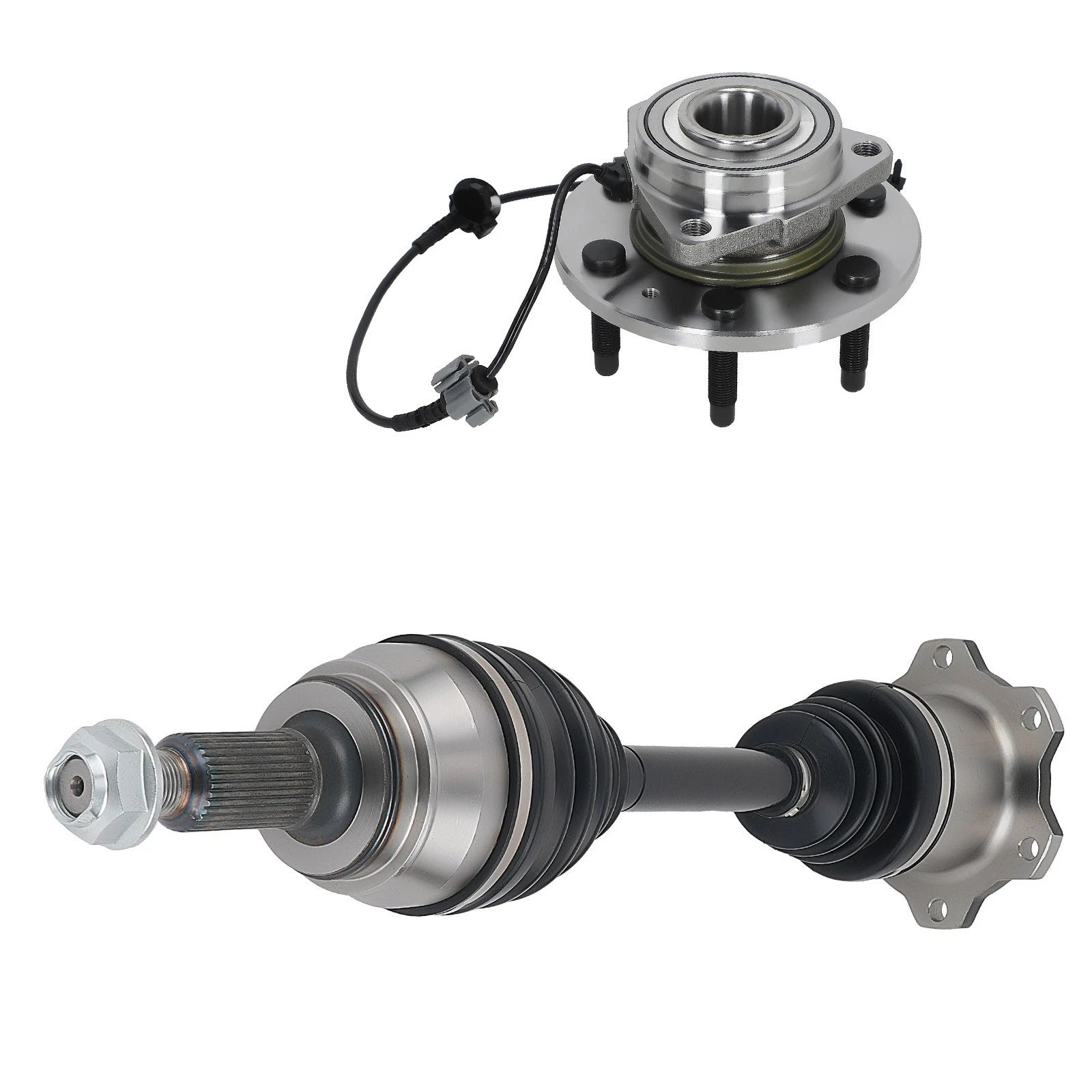 CV Axle & Wheel Bearings Hub for Chevy Silverado GMC Sierra 1500 (2007–2018)