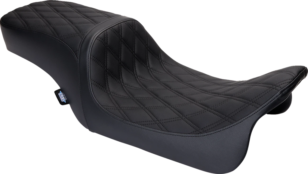 Predator 2-Up Seat for Drag Specialties (Vinyl, Double Diamond Black Stitch)