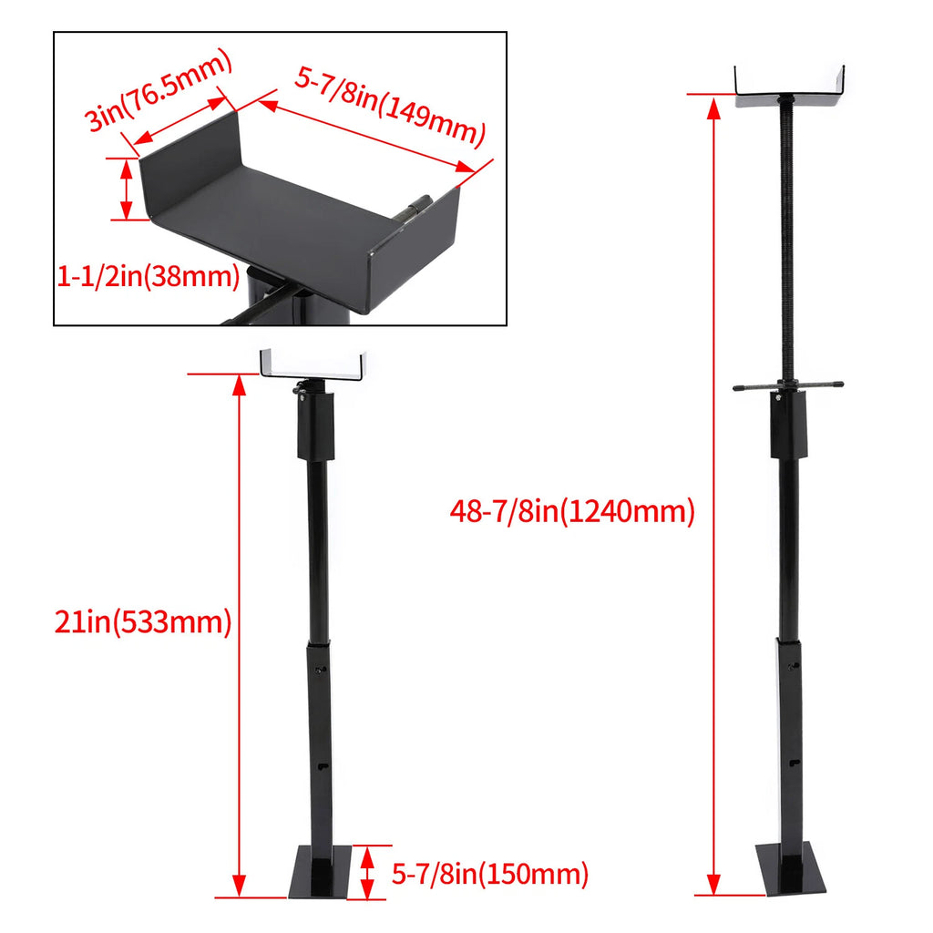 2X Adjustable Slide Out Support Stabilizer Jacks 21"-49" for Trailer RV