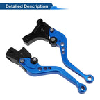 Adjustable Short Brake Clutch Lever Set for BMW F650GS (2008–2012) Blue