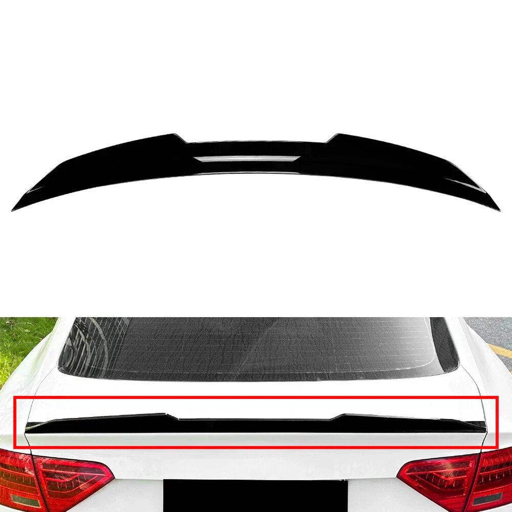 Glossy Black Rear Trunk Spoiler for Audi A5 S5 8T Sportback (2007-2016)
