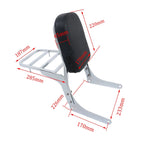 Passenger Backrest Sissy Bar with Luggage Rack for Honda Rebel 250 (1985–2016)