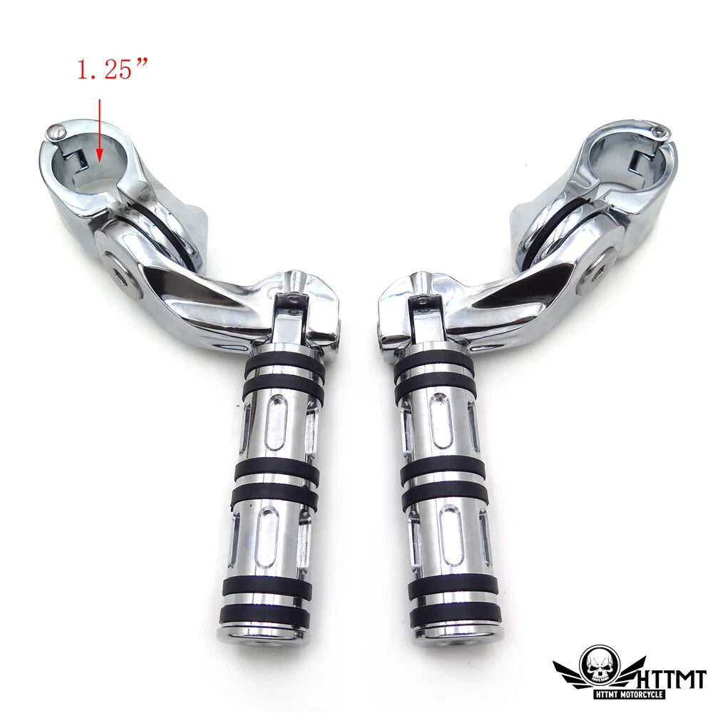 Footpegs w/ 2.5" Short Adjustable Mount Kit for Harley Tri Glide (2014–2023)
