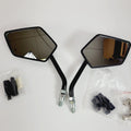 Set of 2 Motorcycle Mirrors for Multi Fit (ZPC808A-2) Black