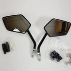 Set of 2 Motorcycle Mirrors for Multi Fit (ZPC808A-2) Black