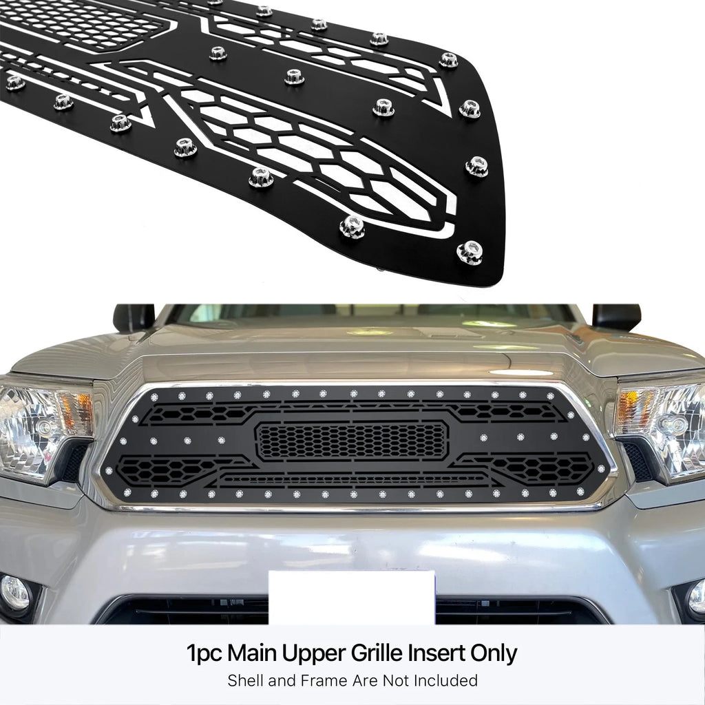 Upper Stainless Black Laser Cut Grille Insert for Toyota Tacoma (2012-2015)