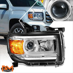 Right Side Chrome Amber LED DRL Projector Headlight for GMC Canyon (2015–2022)