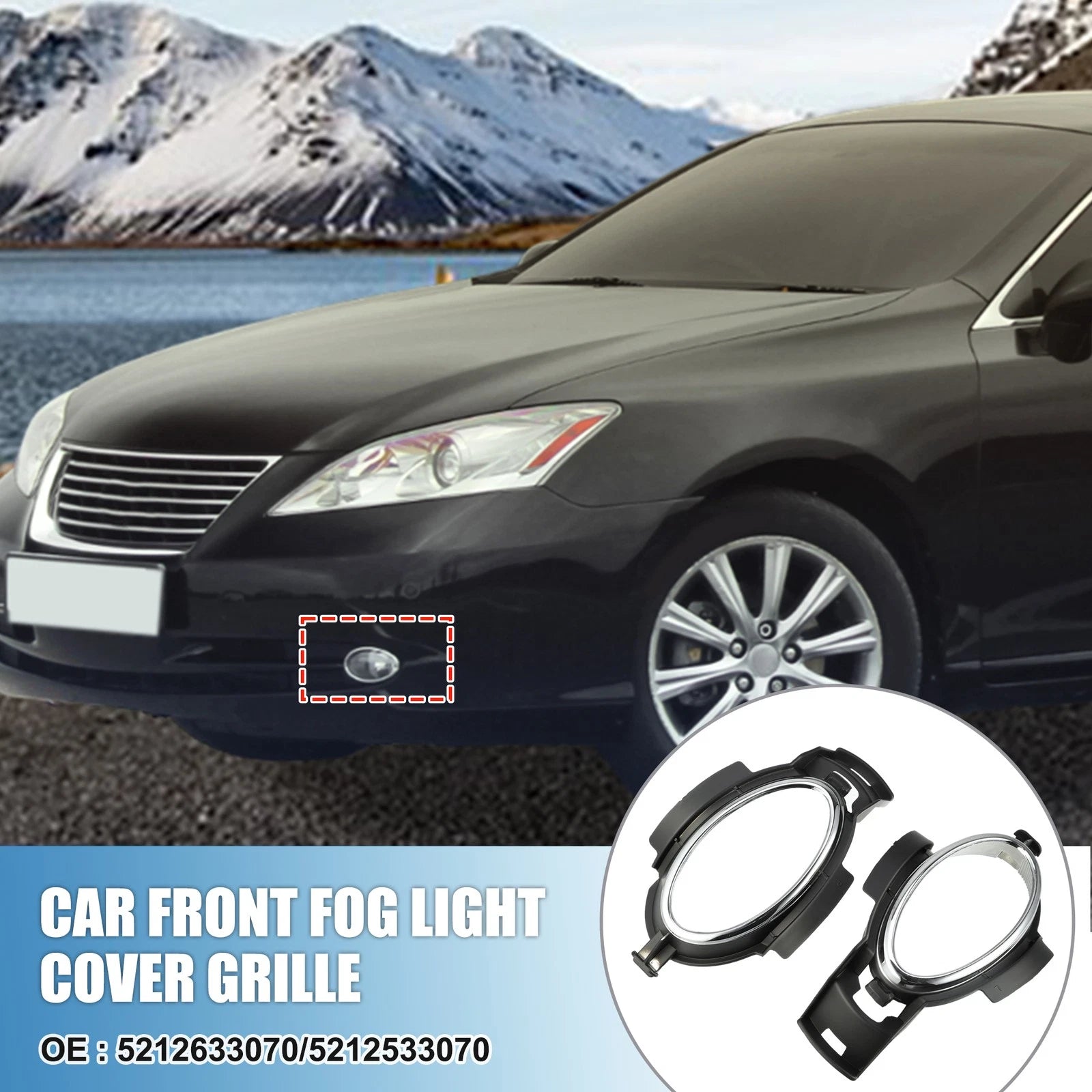 Front Fog Light Grille Cover Trim Pair No. 5212633070/5212533070 for Lexus ES350 (2007–2012)