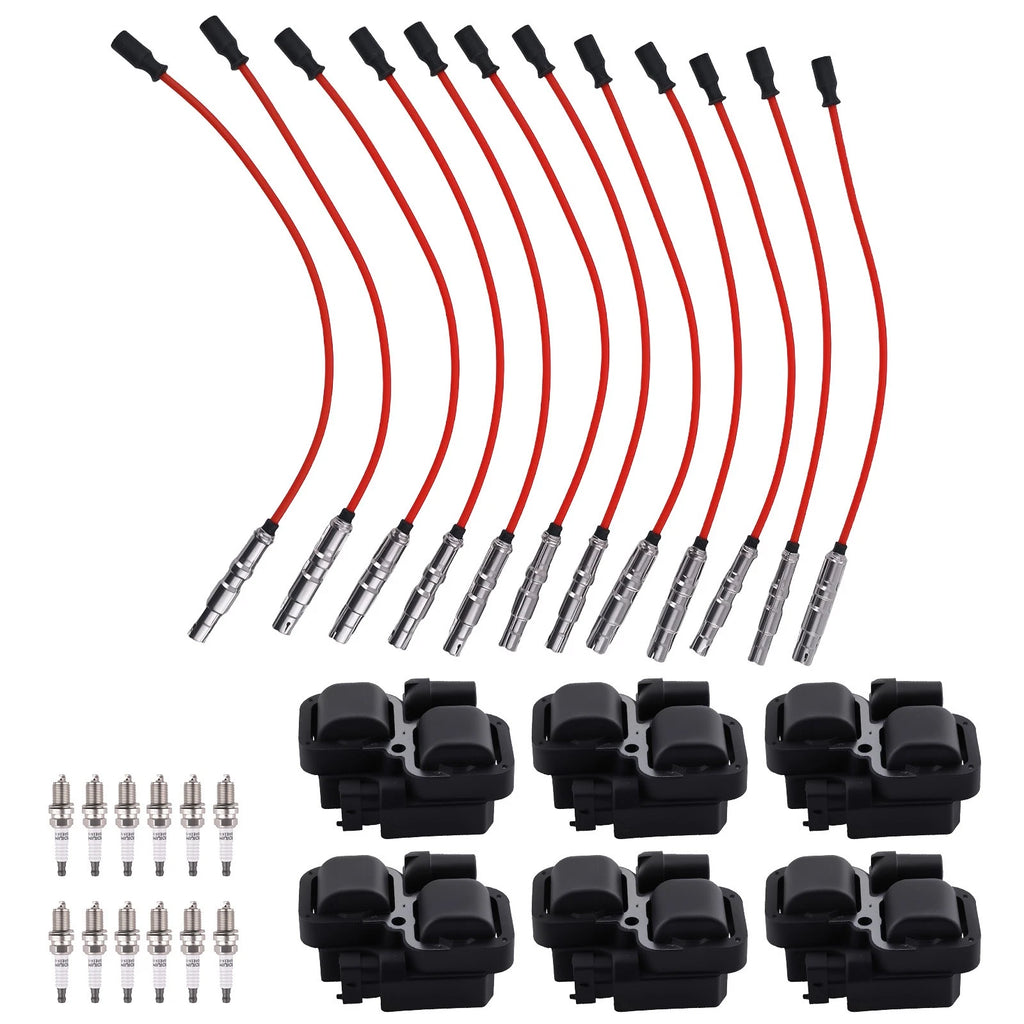 Ignition Coil & Spark Plug Wire Set for Mercedes SLK55 AMG G55 AMG (2005–2011)