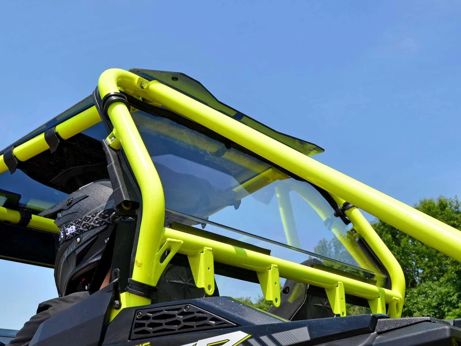 SuperATV Heavy Duty Rear Windshield for Polaris RZR S 1000 (2016–2020)