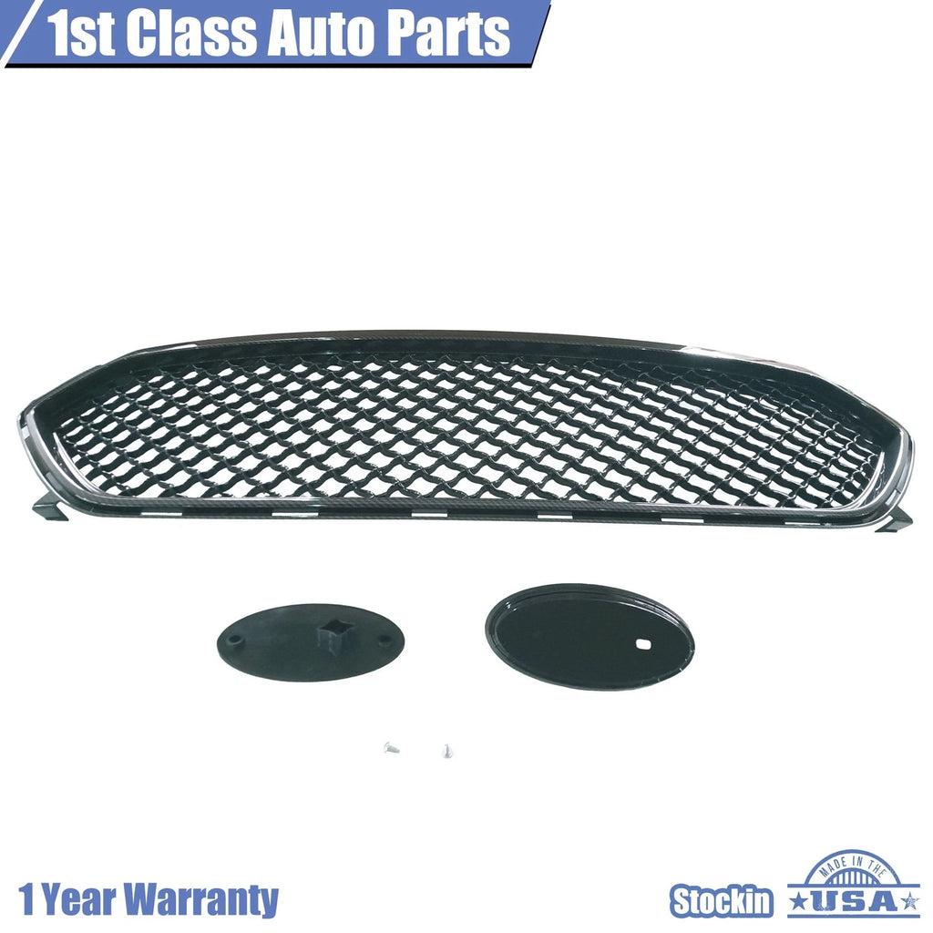 Front Upper Grille for Ford Taurus (2013-2019) Carbon Fiber Style