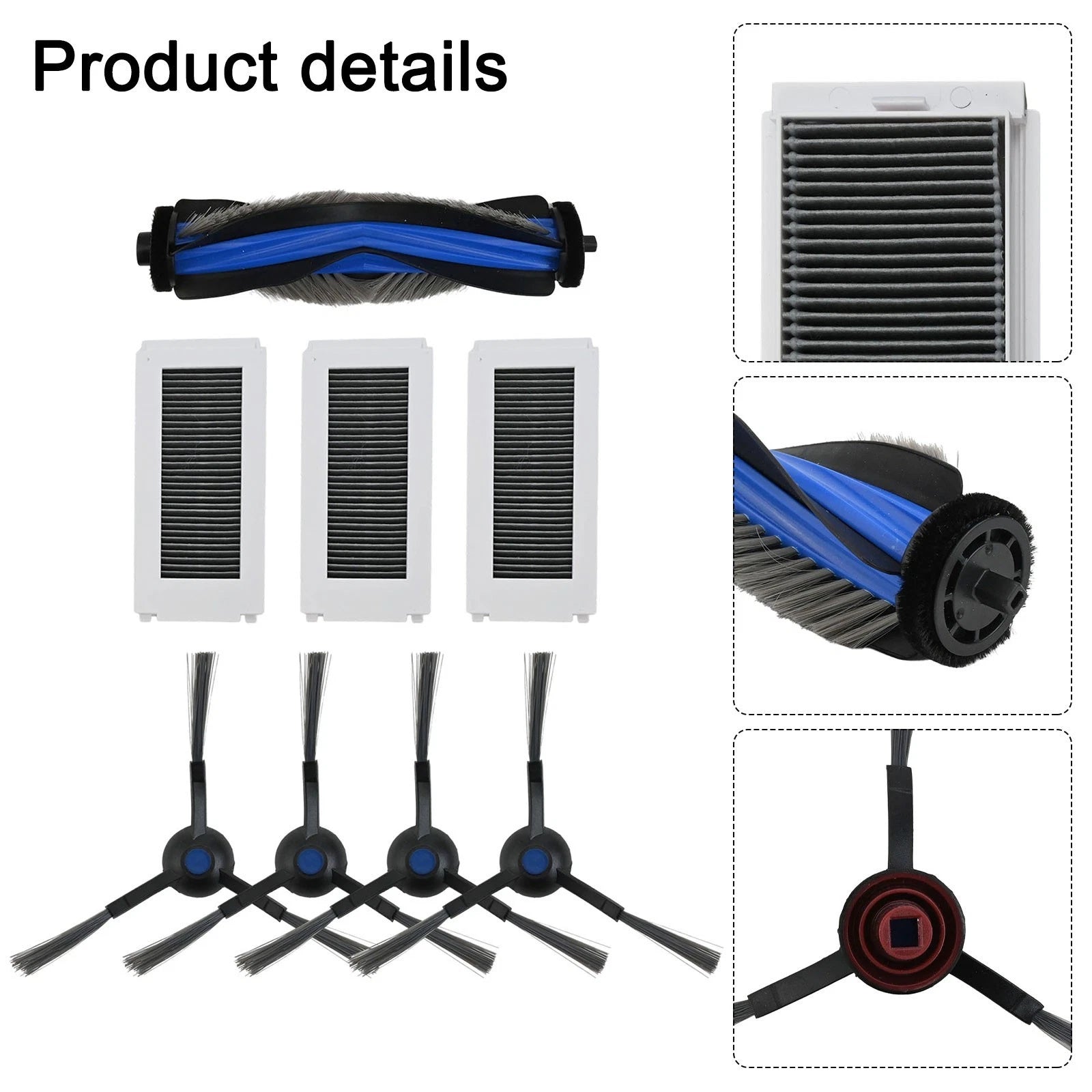 Main Brush Filter Set for Ecovacs Deebot N30 N30 Pro (2020–2023)