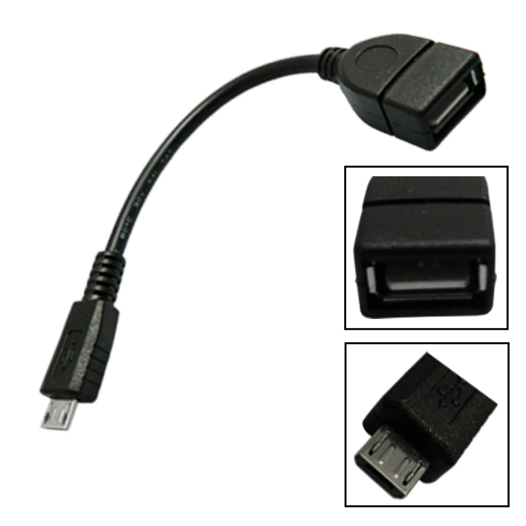 Micro USB Male to USB 2.0 Female OTG Adapter Cable for All Models (2019–2025)