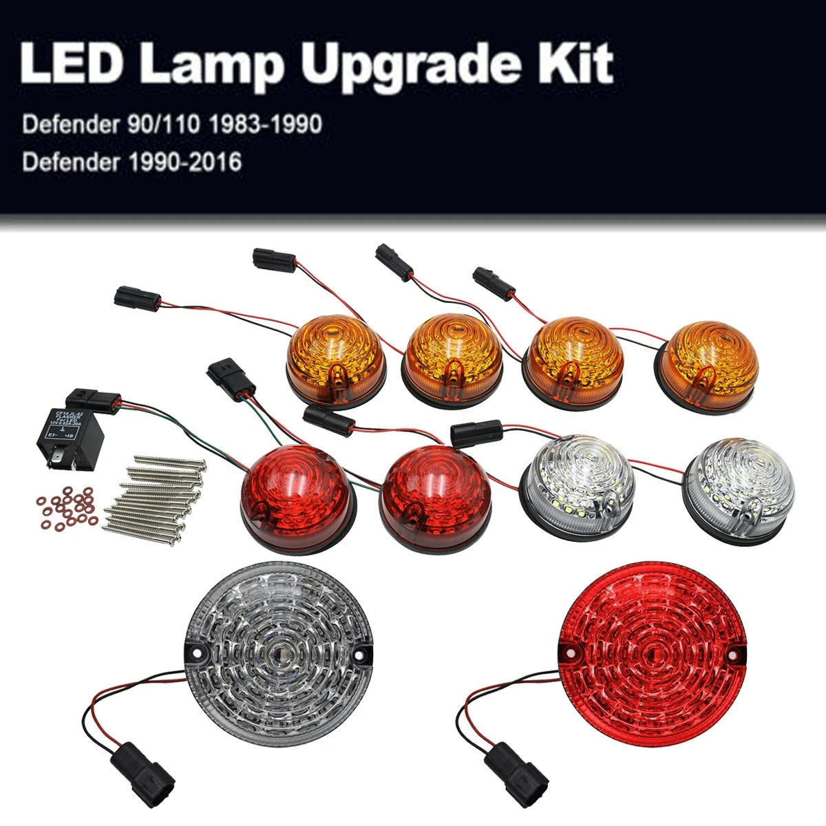 10X Smoked LED Light Kits for Land Rover Defender (1990–2016)