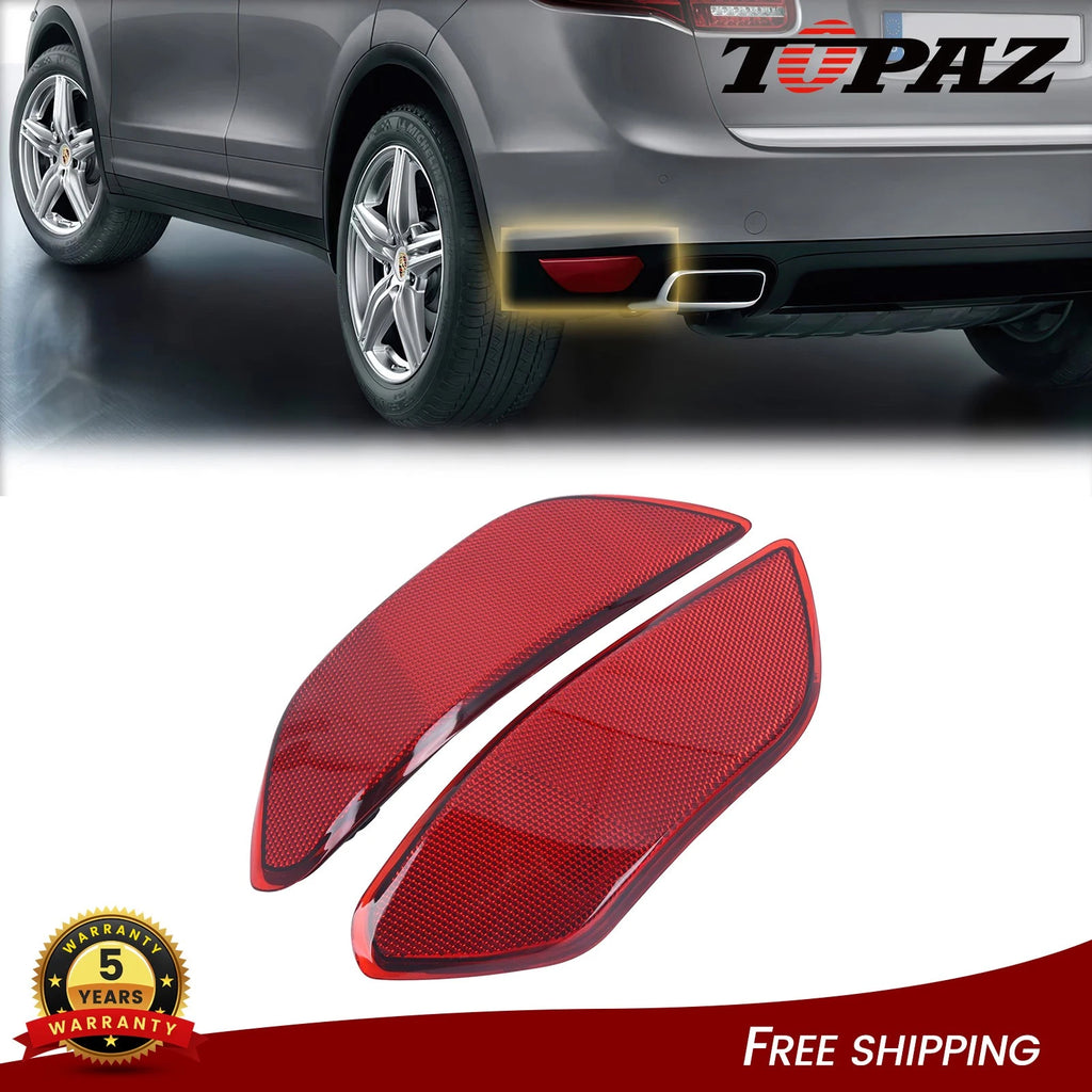 Set of 2 Rear Bumper Reflector Tail Lamps for Porsche Cayenne (2011–2014)